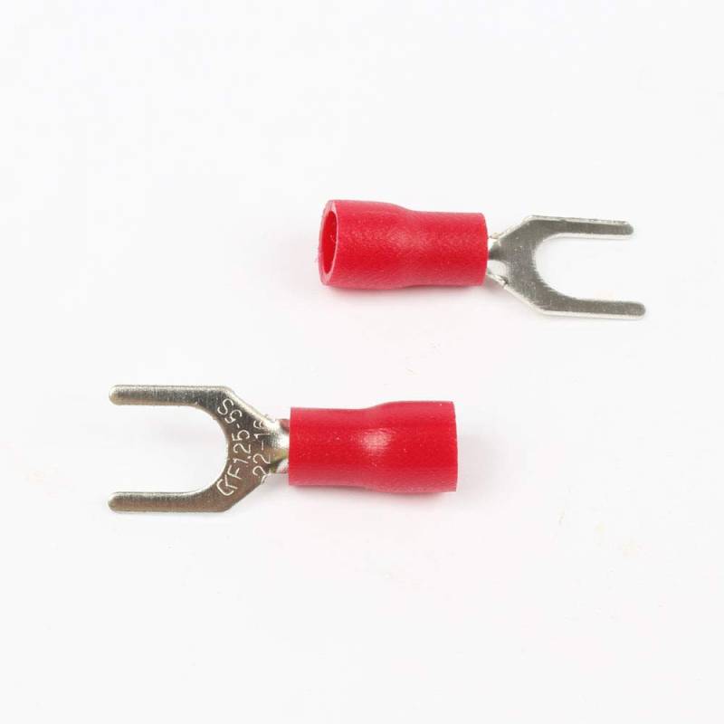 100PCS Red SV1.25-5 Insulated Fork Cable Wire Terminal Connector Electrical Crimp Terminal von LOFWSGPRX