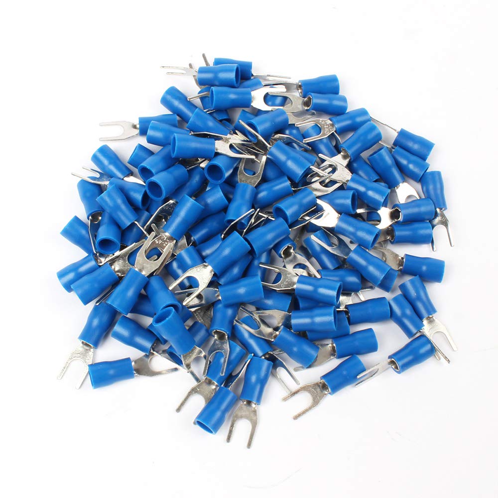 100PCS SV2-4 Blue Furcate Cable Wire Connector Furcate Pre-Insulating Fork Spade 16~14AWG Wire Crimp Terminals 100PCS SV2-4 Blue Furcate Cable Wire Connector Furcate Pre-Insulating Fork Spade 16~14AWG Wire Crimp Terminals von LOFWSGPRX