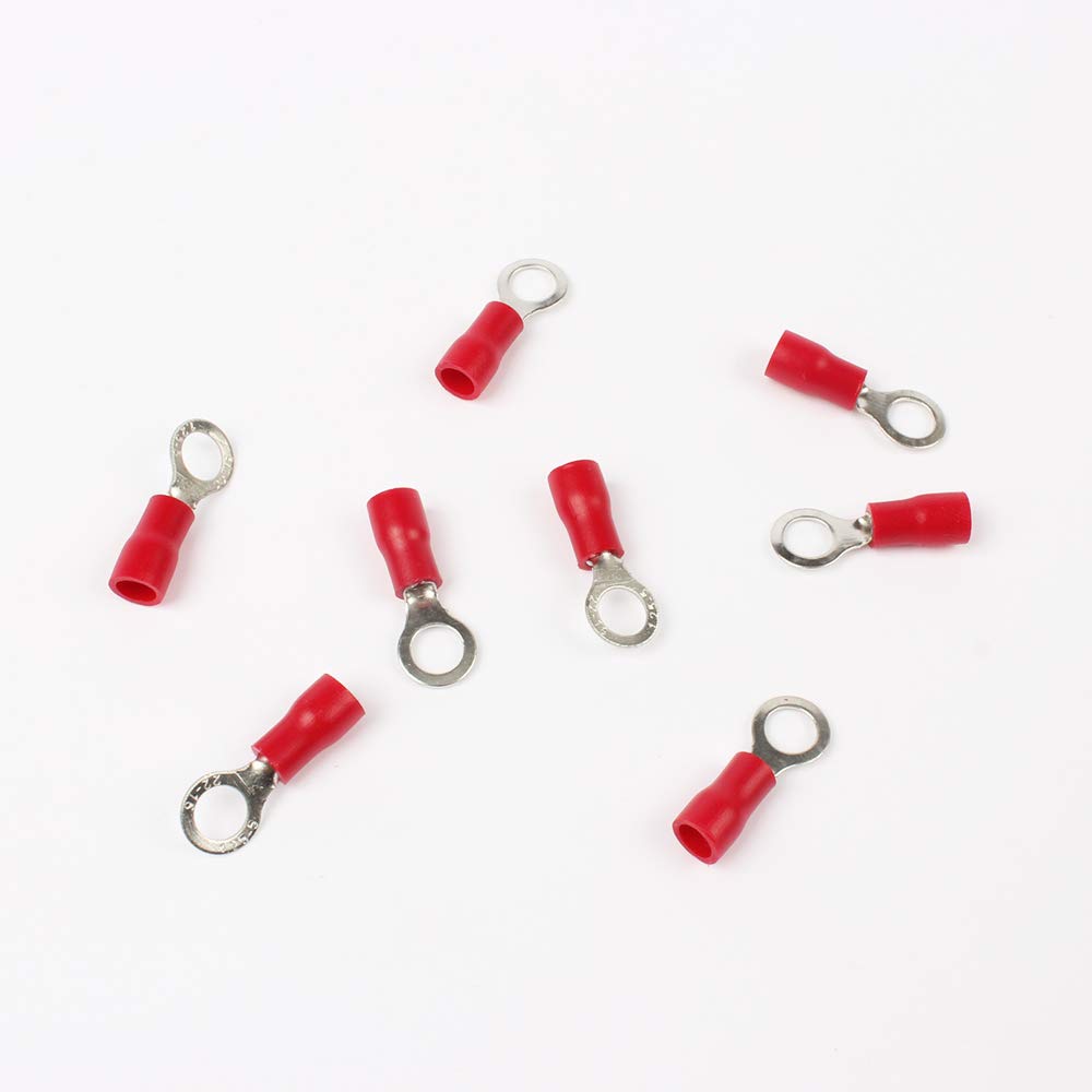 100Pcs RV1.25-5 Red Insulated Crimp Ring Terminal Cable Wire Connector 100Pcs RV1.25-5 Red Insulated Crimp Ring Terminal Cable Wire Connector von LOFWSGPRX