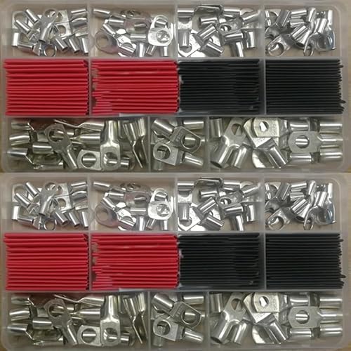 140Pcs Wire Connector Tinned Copper Wire Terminals Connector Cable Lugs Ring SC Terminals Marine Cold-Pressed Crimp Terminals 140Pcs Wire Connector Tinned Copper Wire Terminals Connector Cable Lugs Ring SC Terminals Marine Cold-Pressed Crimp Terminals von LOFWSGPRX