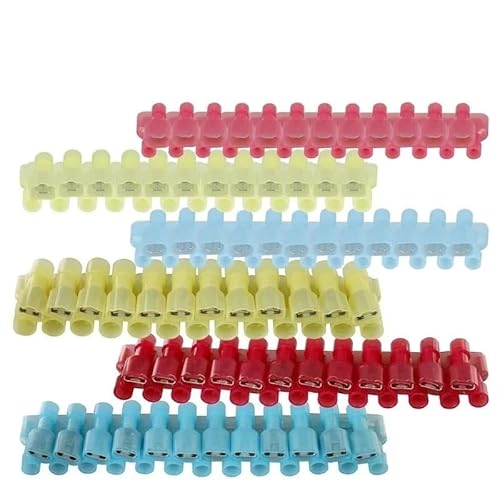 150pcs Terminal Spade Combination External Thread and Internal Thread Insulated Wire Spade Terminal Crimp Connector Set von LOFWSGPRX