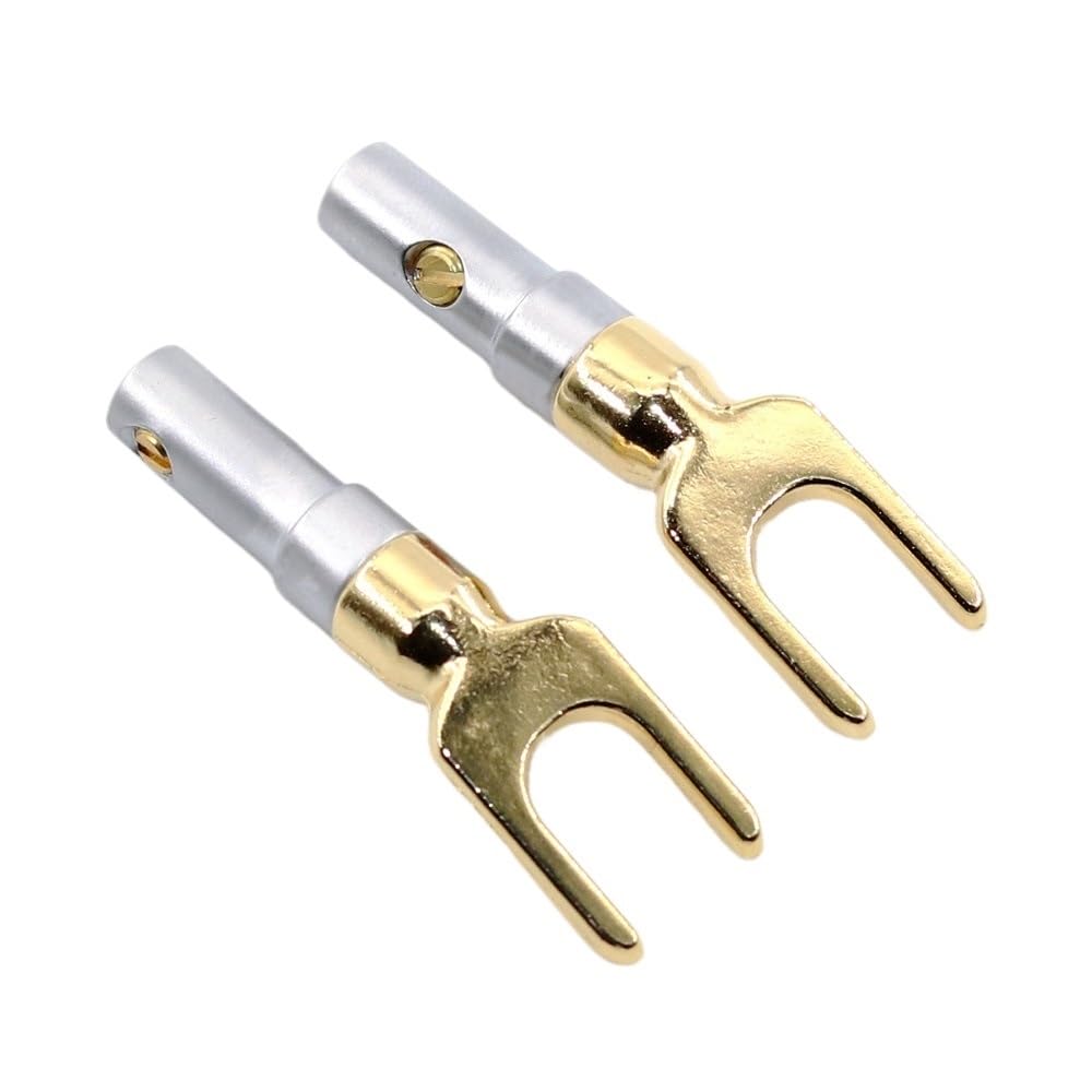 2Pcs Gold Plated Y/U Type Banana Connector Cable Wire Connector Screw Lock Fork Spade Banana 2Pcs Gold Plated Y/U Type Banana Connector Cable Wire Connector Screw Lock Fork Spade Banana von LOFWSGPRX