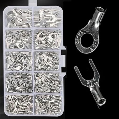320pcs Terminals Non-Insulated Ring Fork U-type Brass Terminals Assortment Kit Cable Wire Connector Crimp Spade 320pcs Terminals Non-Insulated Ring Fork U-type Brass Terminals Assortment Kit Cable Wire Connector Crimp Spade von LOFWSGPRX