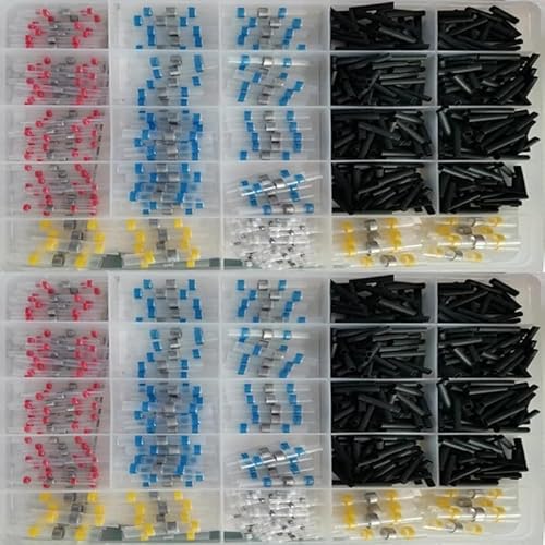 500PCS 26-10AWG Heat Shrink Solder Kit Waterproof Wire Connectors Terminals Insulated Electrical Butt Splices Seal Sleeve Tube von LOFWSGPRX