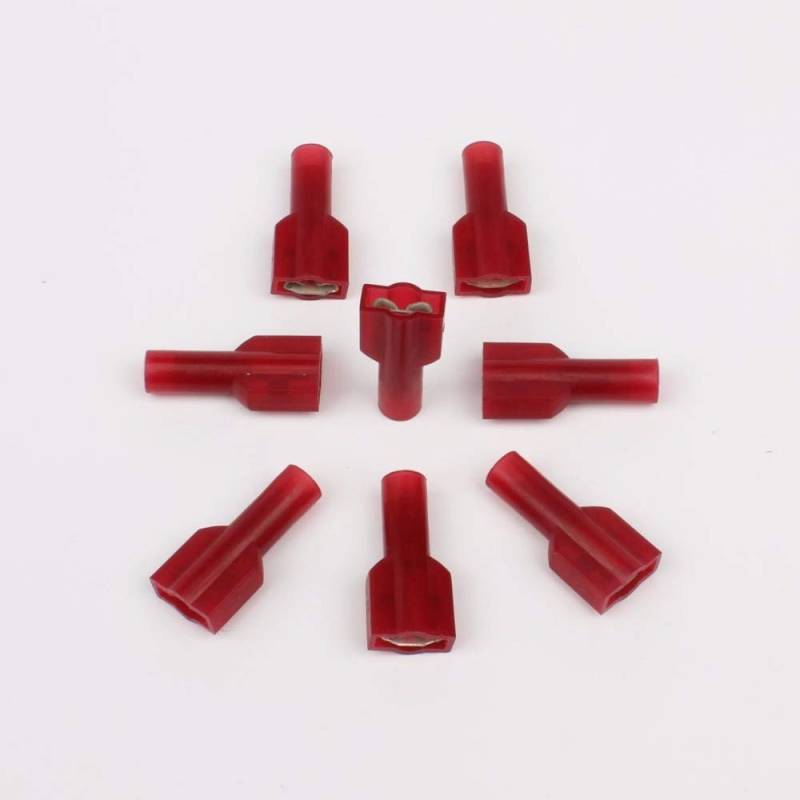 50PCS FDFNY1.25-250 FDFNY1-250 brass Female Insulated Spade joint Cable Wire Connector 0.5-1.5mm2 22-16AWG von LOFWSGPRX