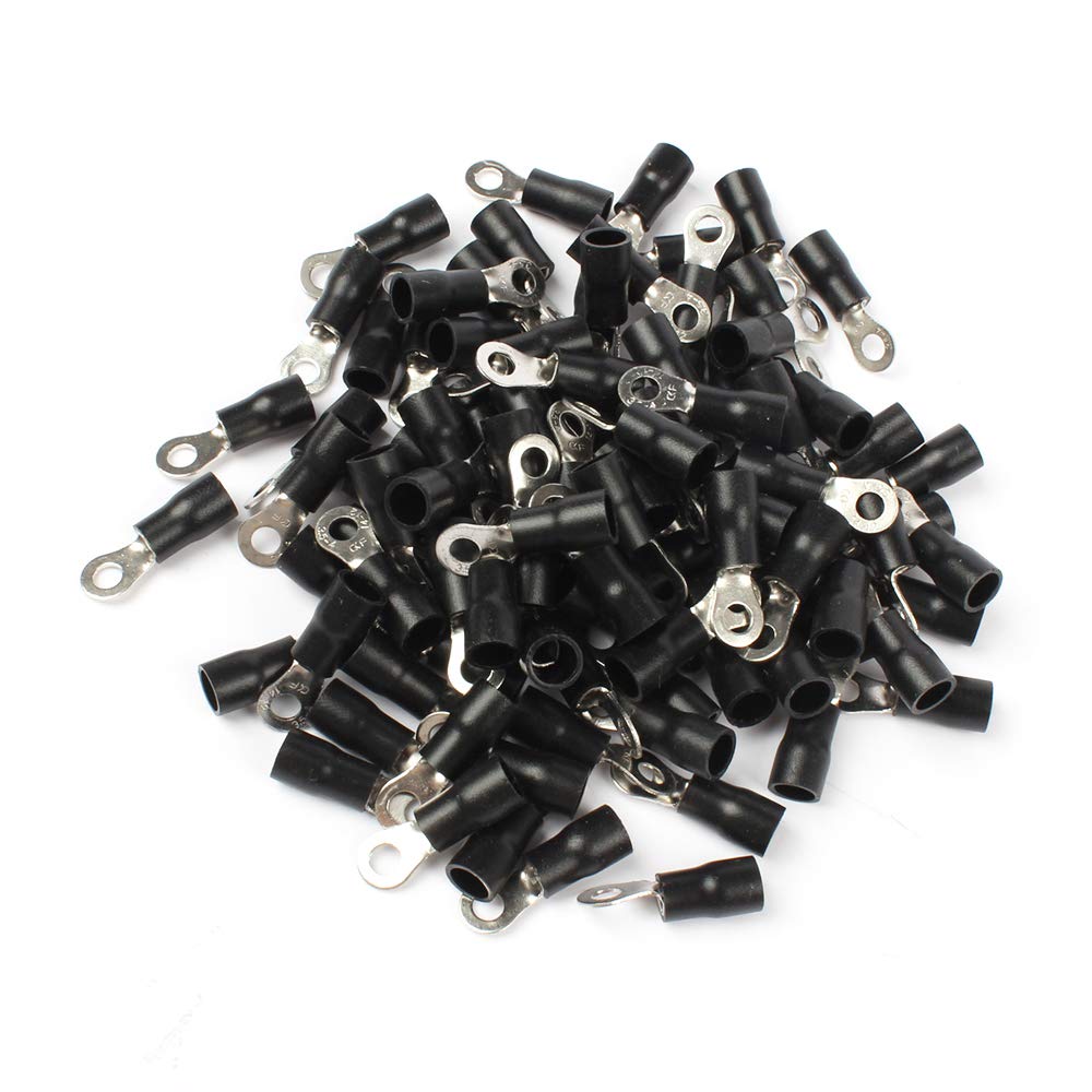 50PCS RV3.5-4 Black Ring insulated terminal suit 2.5-4mm2 cable Crimp Terminal Cable Wire Connector 50PCS RV3.5-4 Black Ring insulated terminal suit 2.5-4mm2 cable Crimp Terminal Cable Wire Connector von LOFWSGPRX