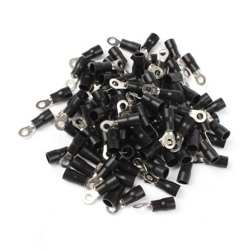 50PCS RV3.5-4 Black Ring insulated terminal suit 2.5-4mm2 cable Crimp Terminal Cable Wire Connector von LOFWSGPRX