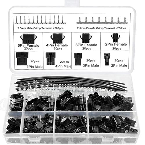 570pcs Terminal 2 3 4 5 Pin Wire Connector 2.5 mm Pitch Male and Female Connector Adapter Waterproof Connector 570pcs Terminal 2 3 4 5 Pin Wire Connector 2.5 mm Pitch Male and Female Connector Adapter Waterproof Connector von LOFWSGPRX