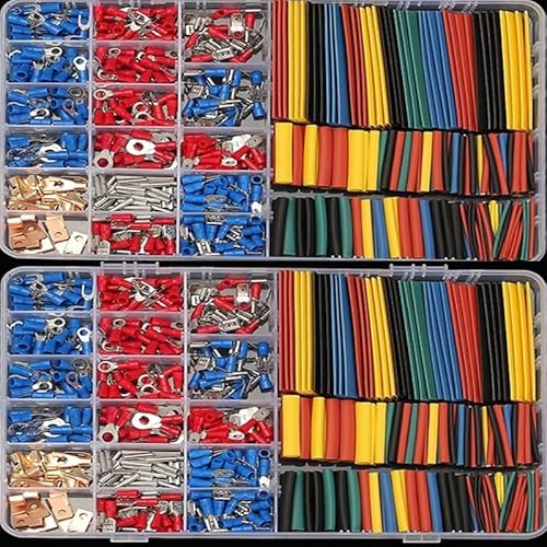 678Pcs Heat Shrink Tube Sleeving Set Car Electrical Wire Terminals Insulated Crimp Connectors Spade Set Kit with Box 678Pcs Heat Shrink Tube Sleeving Set Car Electrical Wire Terminals Insulated Crimp Connectors Spade Set Kit with Box von LOFWSGPRX
