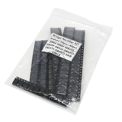 Rectifier bridge 8Value*10PCS=80PCS Bridge Rectifier Assorted Kit Contains MB6S MB6F MB10S MB10F ABS10 DB107S DB157S DB207S Rectifier bridge 8Value*10PCS=80PCS Bridge Rectifier Assorted Kit Contains MB6S MB6F MB10S MB10F ABS10 DB107S DB157S DB207S von LOFWSGPRX
