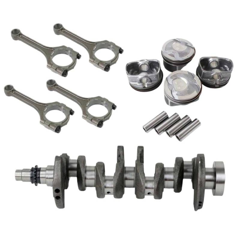 1,6L DOHC Motor Rebuild-Stange und Kolbenkit mit Kurbelwelle Kompatibel mit kompatible Akzent- und Rio-Modelle 23041-2B620 23060-2B002 von LOGFDPYM