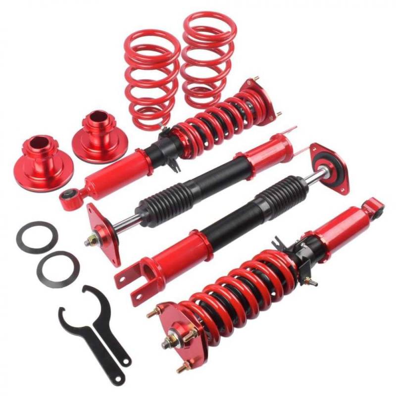 AP03 Red Coilover Suspensionssystem kompatibel mit 2008 bis 2011 G37 -Limousinen- und Coupé -RWD -Modellen von LOGFDPYM