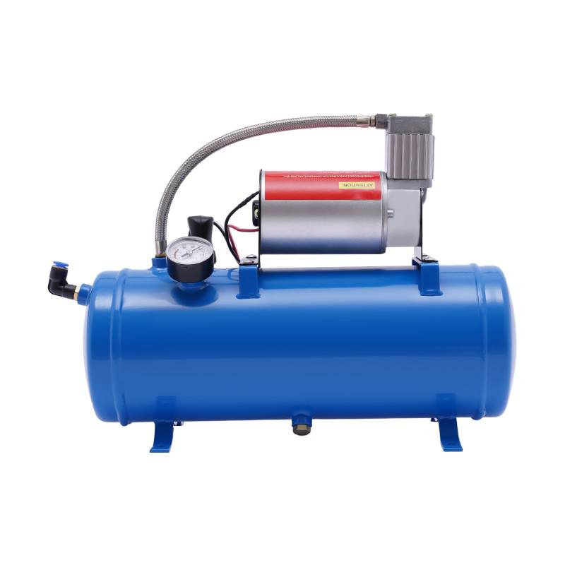 12V Auto Luftkompressor Druckluft Kompressor 100psi Mit 6L Tank Luftkompressor 4 Trumpet Lufthorn-Bausatz Train Luft Horn Kit Luft Kompressor Komplettsystem Für SUV Car Truck von LOIRIIC