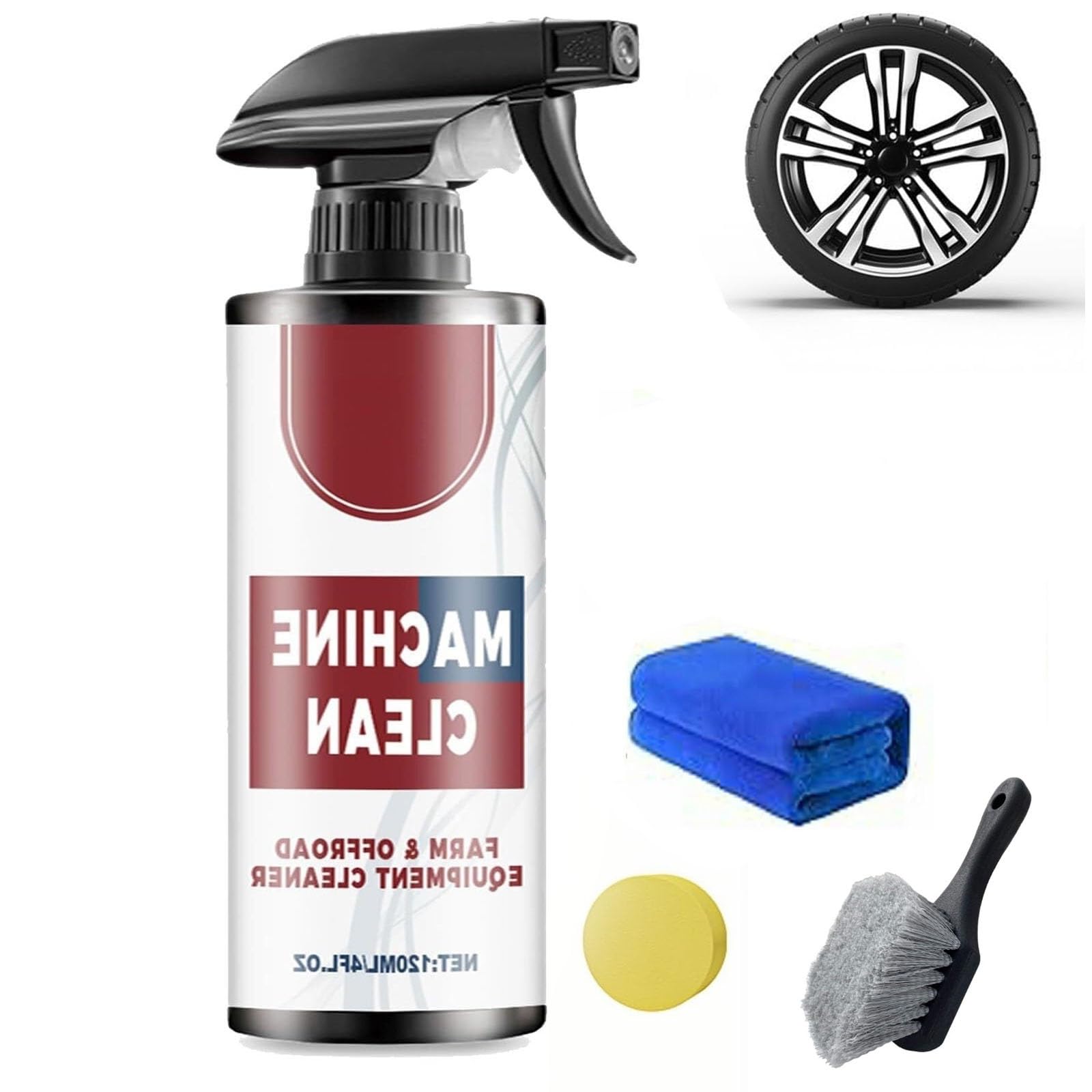 Hochleistungs-Allzweckreiniger for den Außenbereich, Maschinenreinigungs-Felgenreiniger-Spray, 120 ml Schaumpolitur und -aufbereitung for Autoreifen, Generischer Reifenreiniger for die Autoaufbereitun Hochleistungs-Allzweckreiniger for den Außenbereich, Maschinenreinigungs-Felgenreiniger-Spray, 120 ml Schaumpolitur und -aufbereitung for Autoreifen, Generischer Reifenreiniger for die Autoaufbereitun von LOKORI