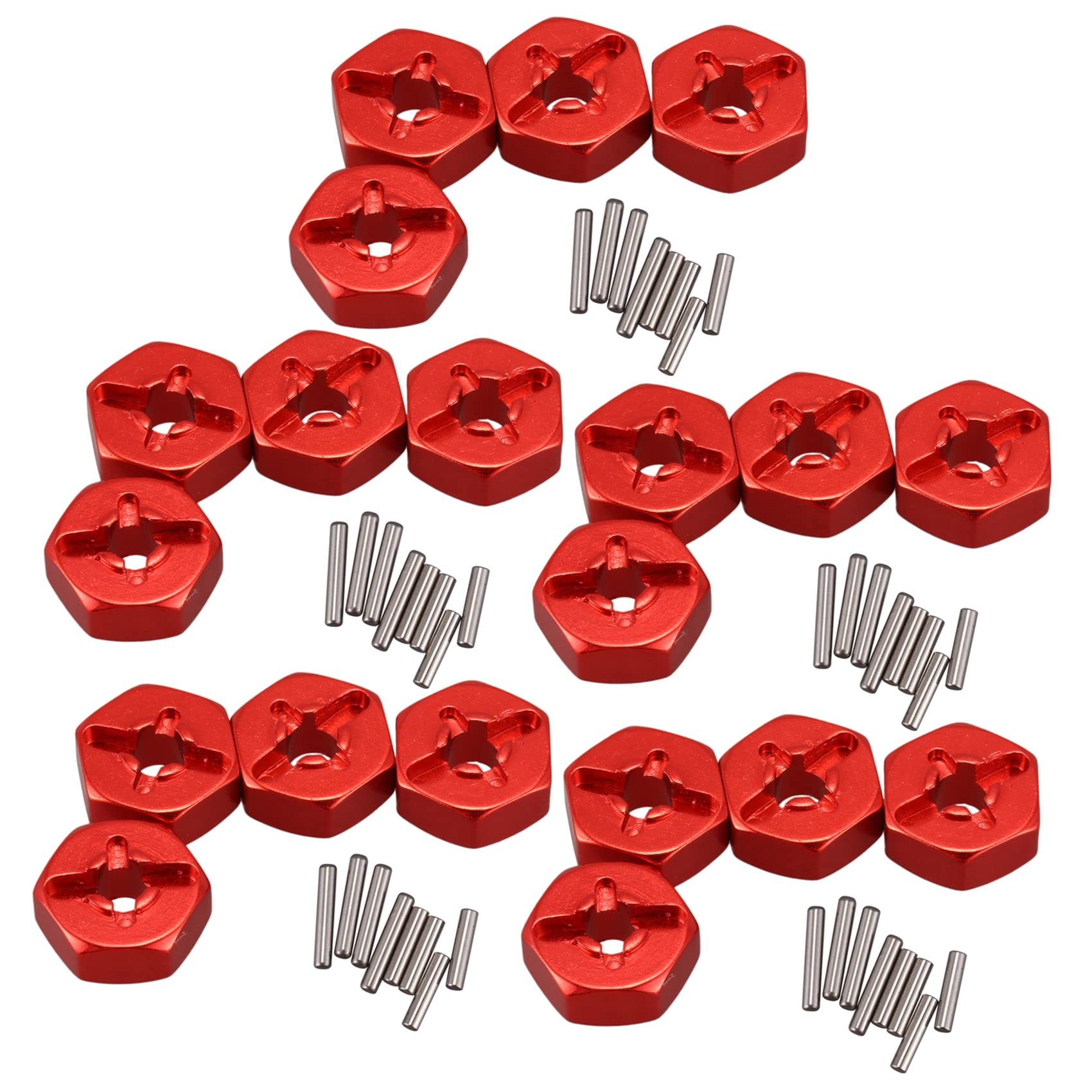 LOLPALONE 20Stck 12 mm Kombinierer Rad Naben Sechskant Adapter Aus Aluminium Legierung für 144001 1/14 Rot LOLPALONE 20Stck 12 mm Kombinierer Rad Naben Sechskant Adapter Aus Aluminium Legierung für 144001 1/14 Rot von LOLPALONE