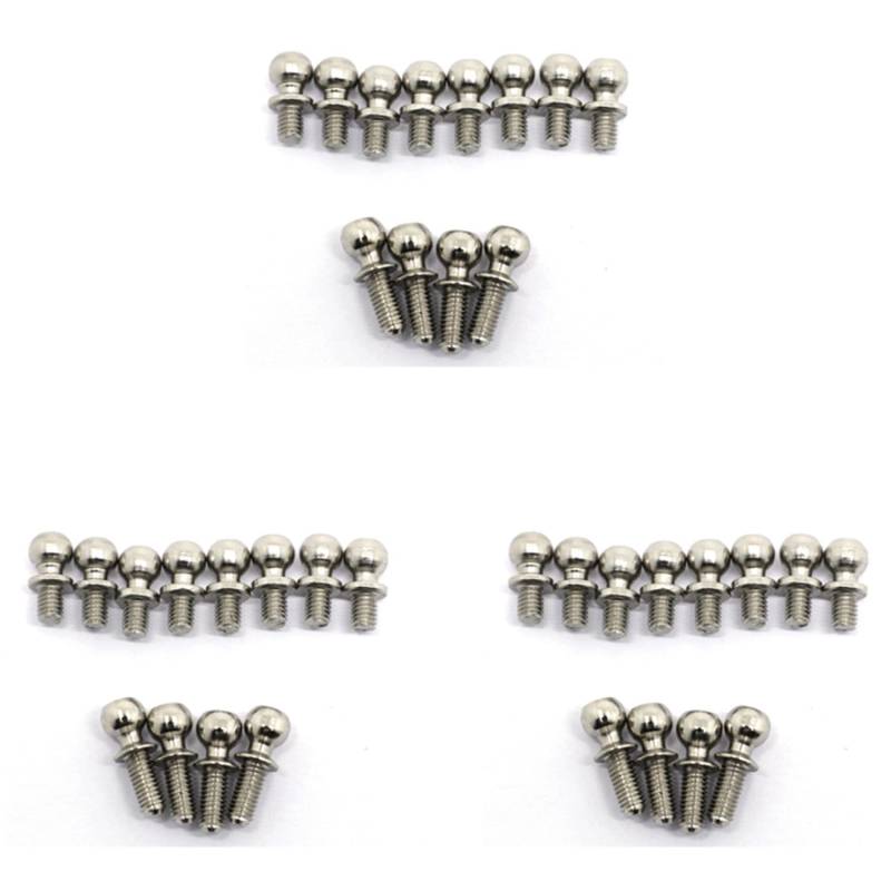 LOLPALONE 36 Stück Metall M3 Sechskant Kopf Schrauben für 144001 144002 124016 124017 124018 124019 RC Auto Teile Zubehör von LOLPALONE