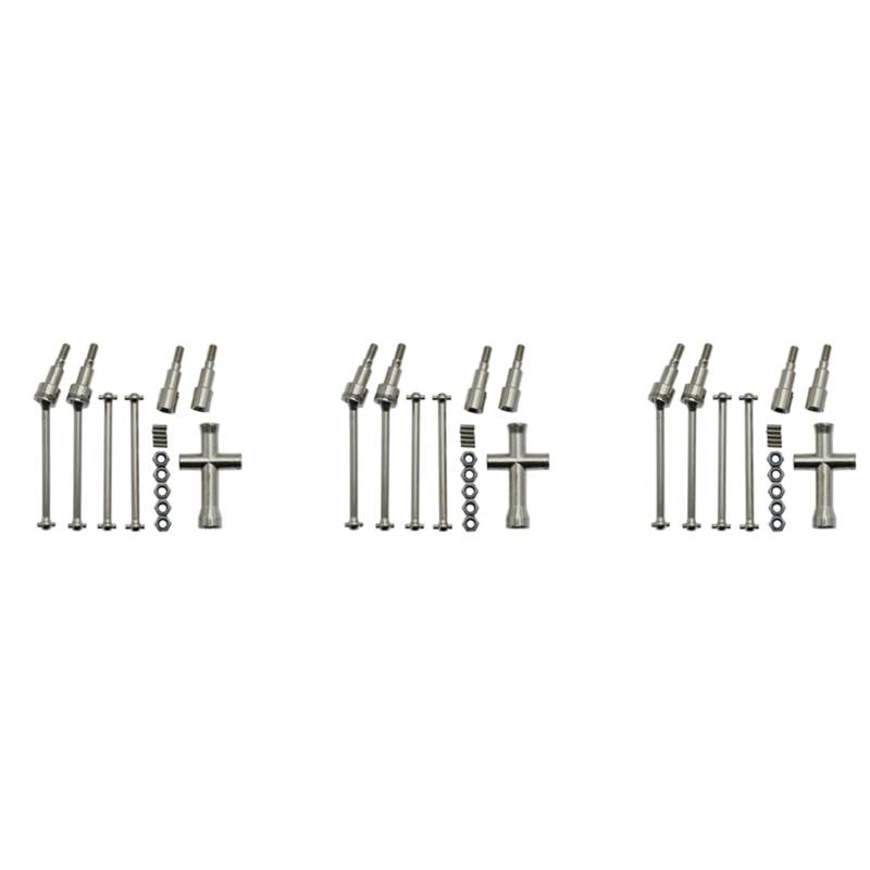 LOLPALONE 6x Metall vorne und hinten CVD Antriebswelle für SCY 16101 16102 16103 16201 Pro 1/16 Brushless RC Auto Upgrades Teile von LOLPALONE