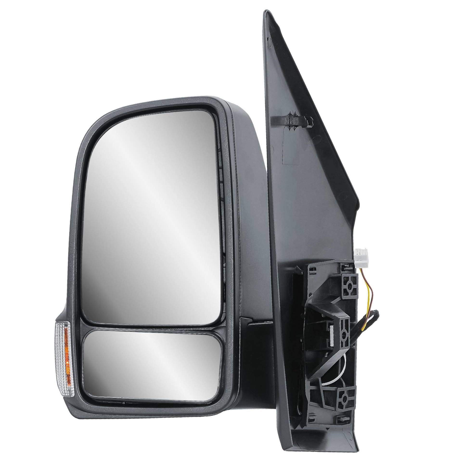 Außenspiegel Links Spiegel Manuelle Nicht Beheizbar Manuelle Einklappbar Mattschwarz Abdeckung Kappe Für Mercedes Sprinter 907/910 2019-2024 von LONGLING