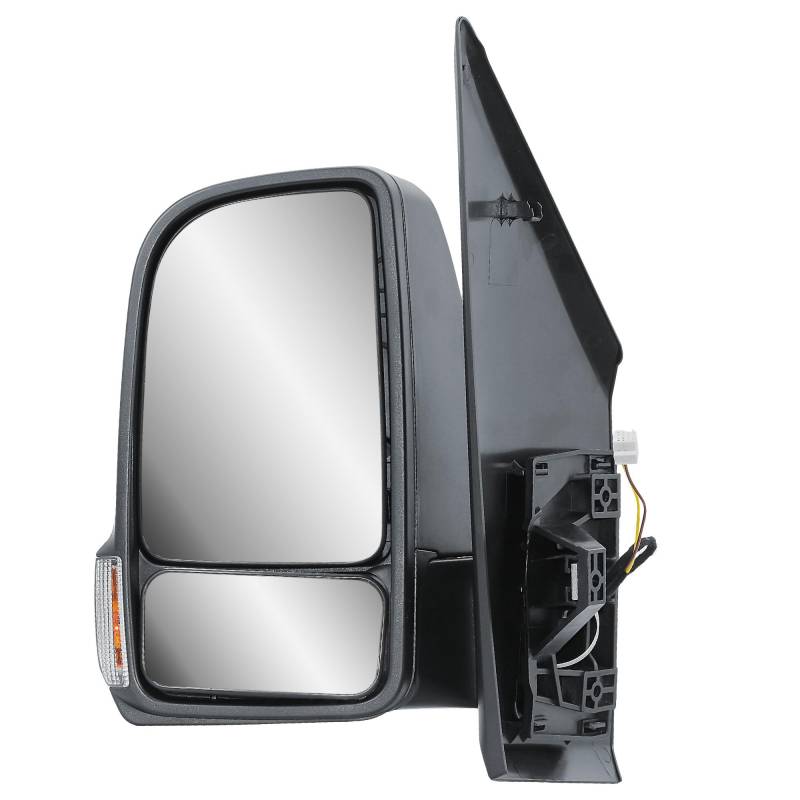 Außenspiegel Links Spiegel Manuelle Nicht Beheizbar Manuelle Einklappbar Mattschwarz Abdeckung Kappe Für Mercedes Sprinter 907/910 2019-2024 von LONGLING