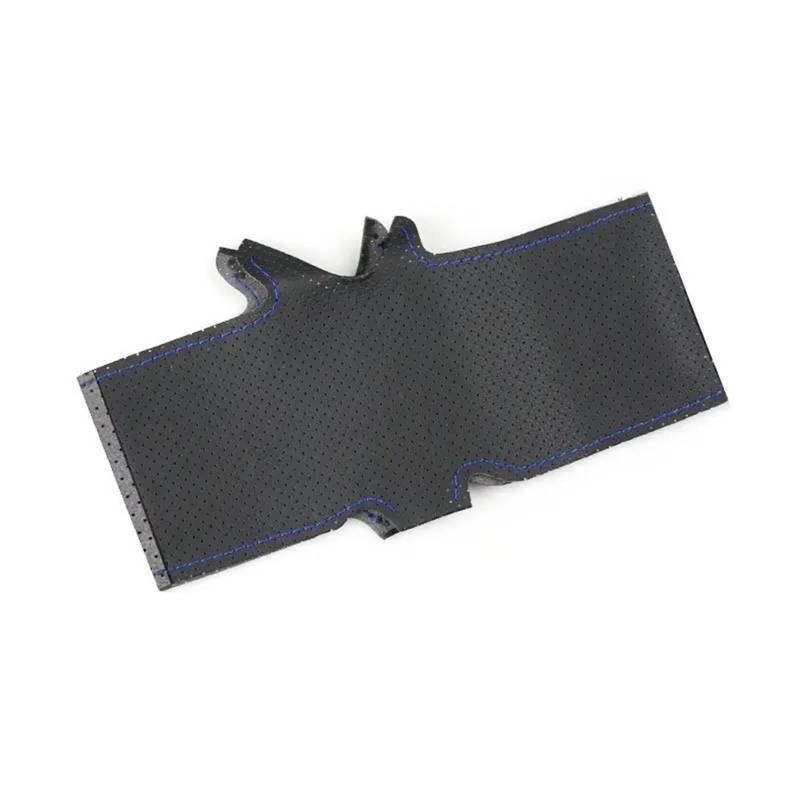Auto-Lenkradabdeckung Für Benz Für S Klasse Für W221 2010 2011 2012 2013 Perforierte Mikrofaser Leder Trim Auto Lenkrad Seite Haltegriff Abdeckung Lenkradschutz(Perforate Blue line) von LONPEXDT