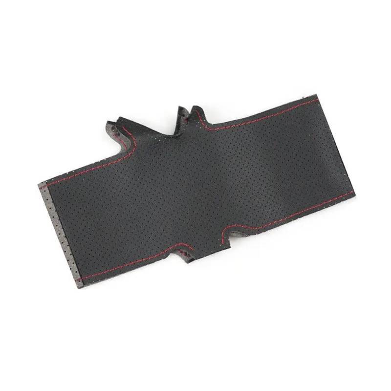 Auto-Lenkradabdeckung Für Benz Für S Klasse Für W221 2010 2011 2012 2013 Perforierte Mikrofaser Leder Trim Auto Lenkrad Seite Haltegriff Abdeckung Lenkradschutz(Perforate red line) von LONPEXDT