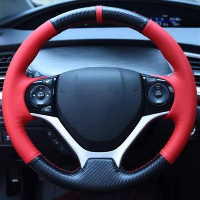 Auto-Lenkradabdeckung Für Civic Für Civic 9 2012 2013 2014 2015 Auto Zubehör Lenkrad Abdeckung Auto Innen Lenkradschutz(B) von LONPEXDT