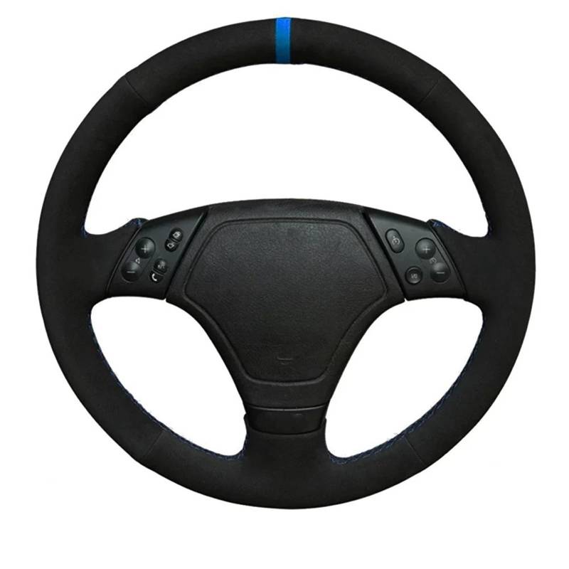 Auto-Lenkradabdeckung Für E36 1996 1997 1998 1999 2000 Für E46 1998 1999 2000 Für Z3 Für E36/7 1995 1996 1997 1998 1999 Wildleder Leder Auto Lenkrad Abdeckung Auto Innen Lenkradschutz(Light Blue Threa von LONPEXDT