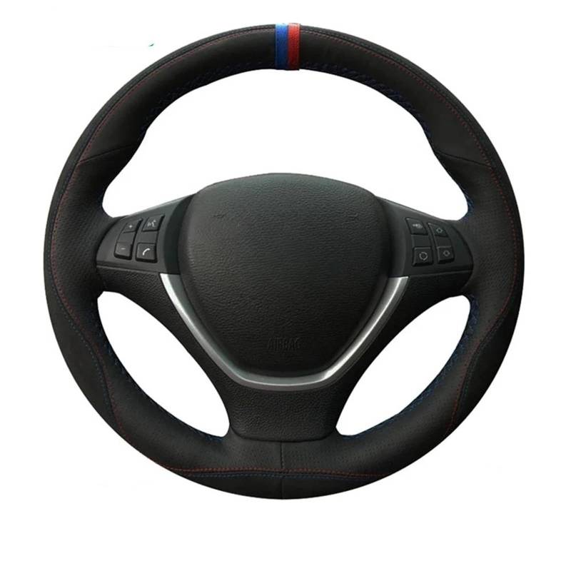 Auto-Lenkradabdeckung Für E70 Für X5 2008 2009 2010 2011 2012 2013 Für E71 Für X6 2008 2009 2010 2011 2012 2013 2014 Auto Lenkrad Abdeckung Auto Innen Lenkradschutz(Black Thread) von LONPEXDT