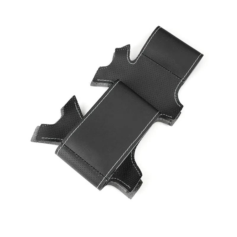 Auto-Lenkradabdeckung Für Ford Für Mondeo 2007 2008 2009 2010-2014 Für Galaxy 2006-2015 Für S-Max 2006-2014 Handgeflecht Auto Lenkradbezug Schutz Perforierte Lederbesatz Lenkradschutz(Black-white line von LONPEXDT
