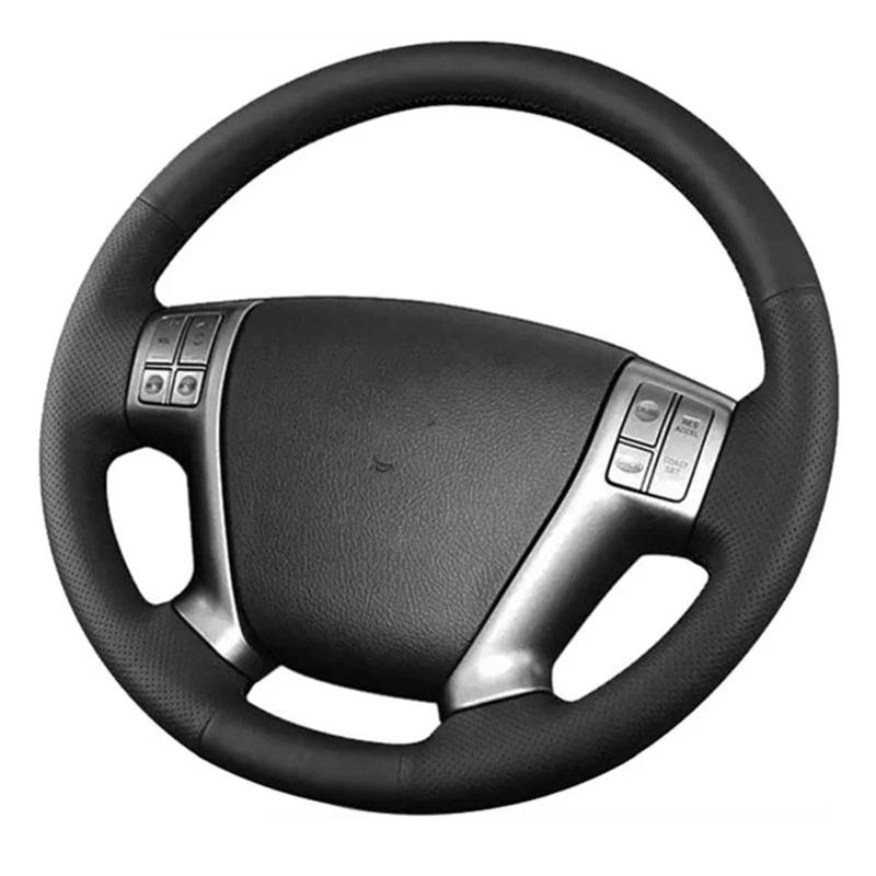 Auto-Lenkradabdeckung Für Hyundai Für Ix55 2009 2010 2011 2012 2013 Für Veracruz 2007 2008 2009 2010 2011 2012 Schwarz Kunstleder Autozubehör Lenkradabdeckung Lenkung Wrap Lenkradschutz(White Thread) von LONPEXDT
