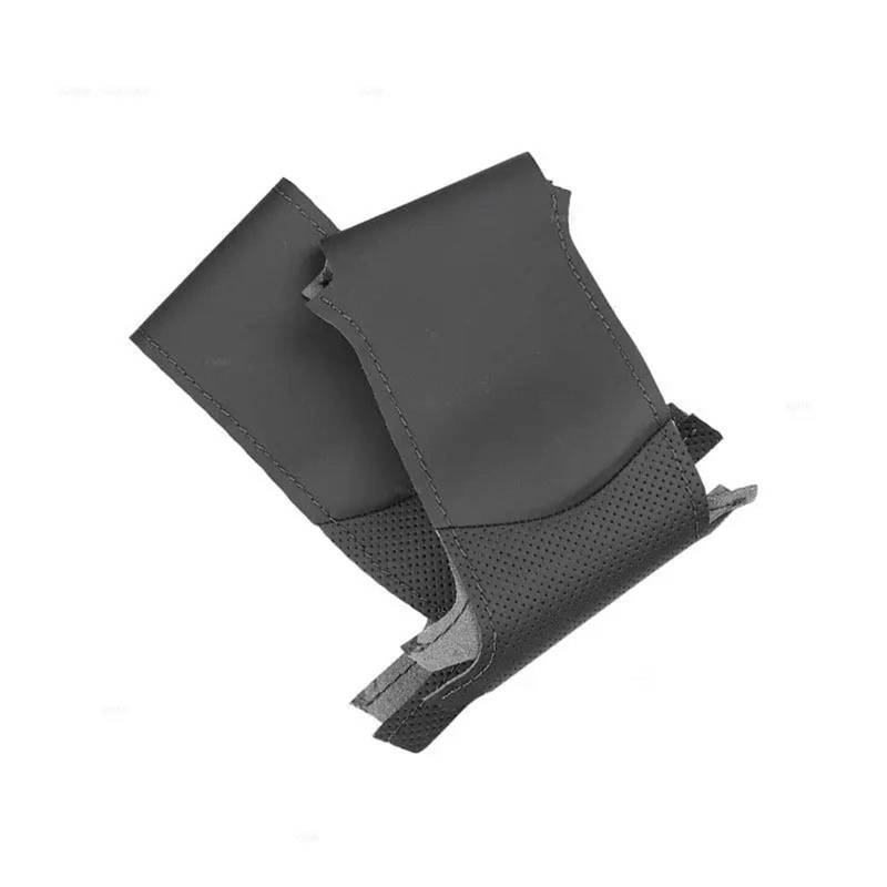 Auto-Lenkradabdeckung Für Hyundai Für Santa Fe 2013-2018 Für Grand Für Ix45 2013 2014 2015 2016 Hand Geflecht Auto Lenkrad Abdeckung Schutz Perforierte Leder Trim Lenkradschutz(Schwarz) von LONPEXDT