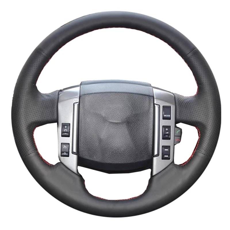 Auto-Lenkradabdeckung Für Land Für Rover Für Freelander 2 2007 2008 2009 2010 2011 2012 Schwarz Mikrofaser Leder Auto Lenkrad Abdeckung Lenken Auto Zubehör Lenkradschutz(Red Blue Thread) von LONPEXDT