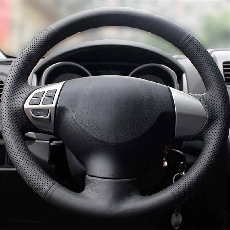 Auto-Lenkradabdeckung Für Mitsubishi Für Lancer X 10 2007 2008-2015 Für Outlander 2006-2013 Für ASX 2010 2011 2012 2013 Für Colt Autolenkradabdeckung Weiches Kunstleder Lenkradschutz(Light Blue Thread von LONPEXDT