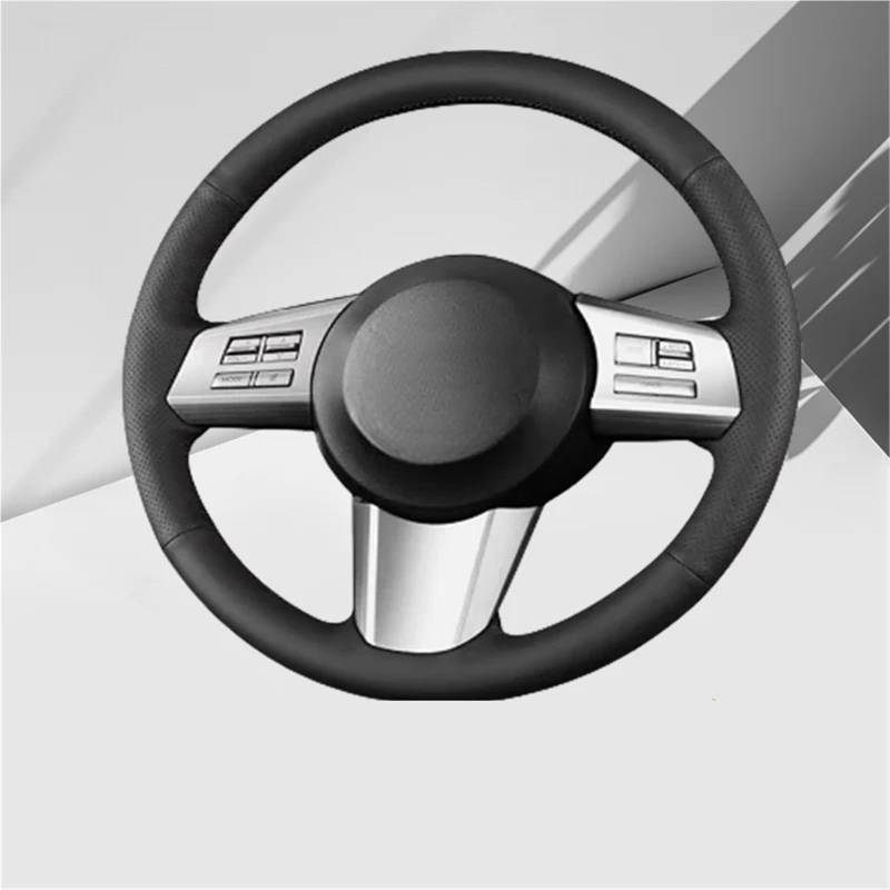 Auto-Lenkradabdeckung Für Subaru Für Outback 2010 2011 2012 Für Legacy 2009 2010 2011 2012 Auto Lenkrad Abdeckung Nicht Slip Perforierte Leder Auto Zubehör Lenkradschutz(Red Blue Thread) von LONPEXDT