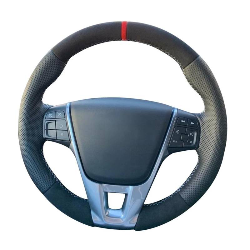 Auto-Lenkradabdeckung Für Volvo Für XC60 Für S60 Für V40 Für V60 Für S40 2011 2012 2013 2014 2015 2016 2017 Auto Lenkrad Abdeckung Anti-Slip Wildleder Lenkrad Geflecht Lenkradschutz(Yellow Thread) von LONPEXDT