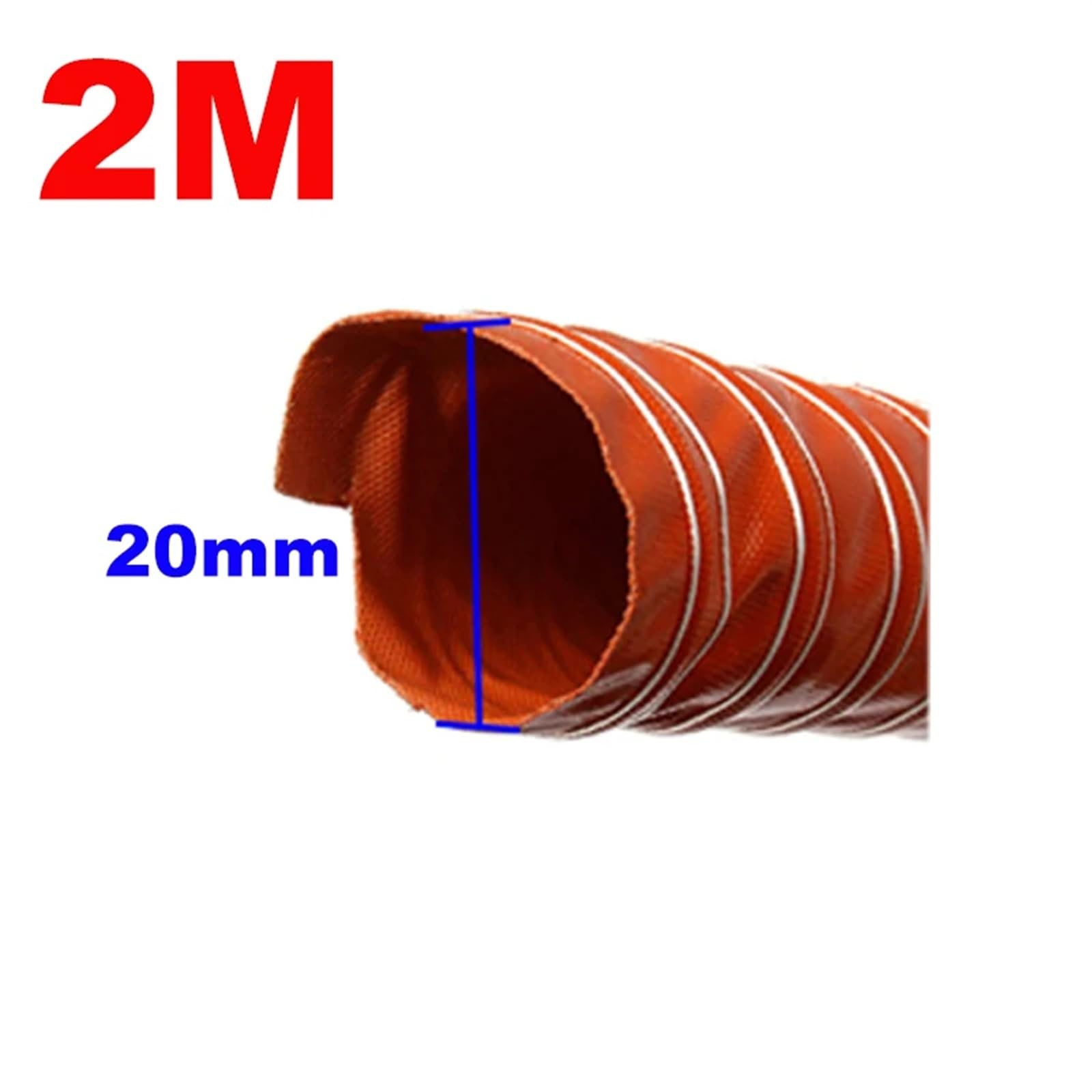 Luftschlauch Lufteinlassschlauch 1M/2M 20mm Universal Auto Haube Lufteinlass Rohr Luftführung Schlauch Rohr Flexible Filter Rohr Hitze Beständig Temperatur Widerstand Ansaugrohr(2M) von LONPEXDT