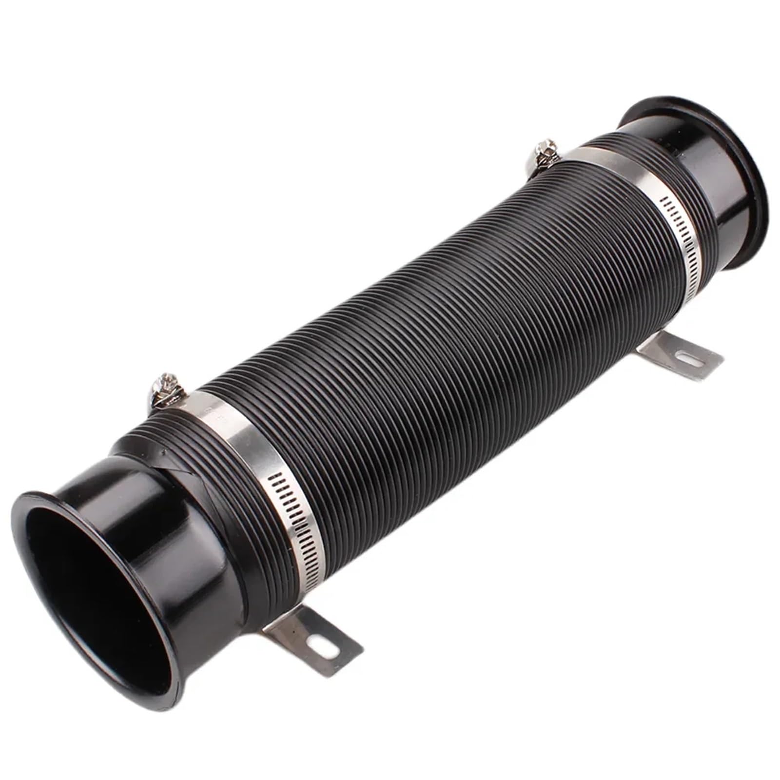 Luftschlauch Lufteinlassschlauch 76 Mm Auto-Kaltluft-Turbo-Ansaugrohr Verstellbares Flexibles Kanalrohr Kaltzufuhr-Kanalrohr Ansaugrohr(Schwarz) von LONPEXDT