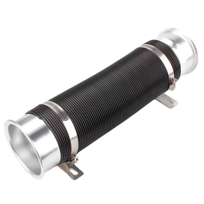 Luftschlauch Lufteinlassschlauch 76 Mm Auto-Kaltluft-Turbo-Ansaugrohr Verstellbares Flexibles Kanalrohr Kaltzufuhr-Kanalrohr Ansaugrohr(Silber) von LONPEXDT
