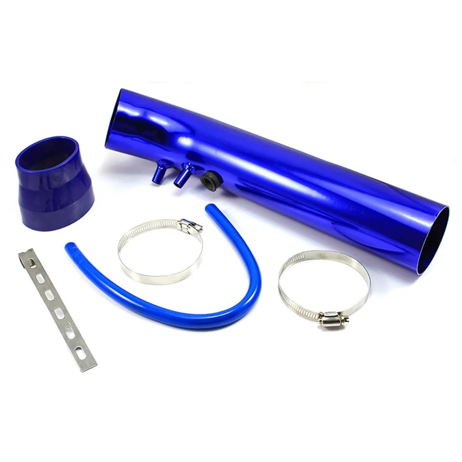 Luftschlauch Lufteinlassschlauch Ansaug-Starter-Kit Kaltlufteinlass Aluminiumrohr 76 Mm 3,0 Zoll Auto-Ansaugkanal Universal-Turbo-Turbinenrohrschlauch Ansaugrohr(Blau) von LONPEXDT