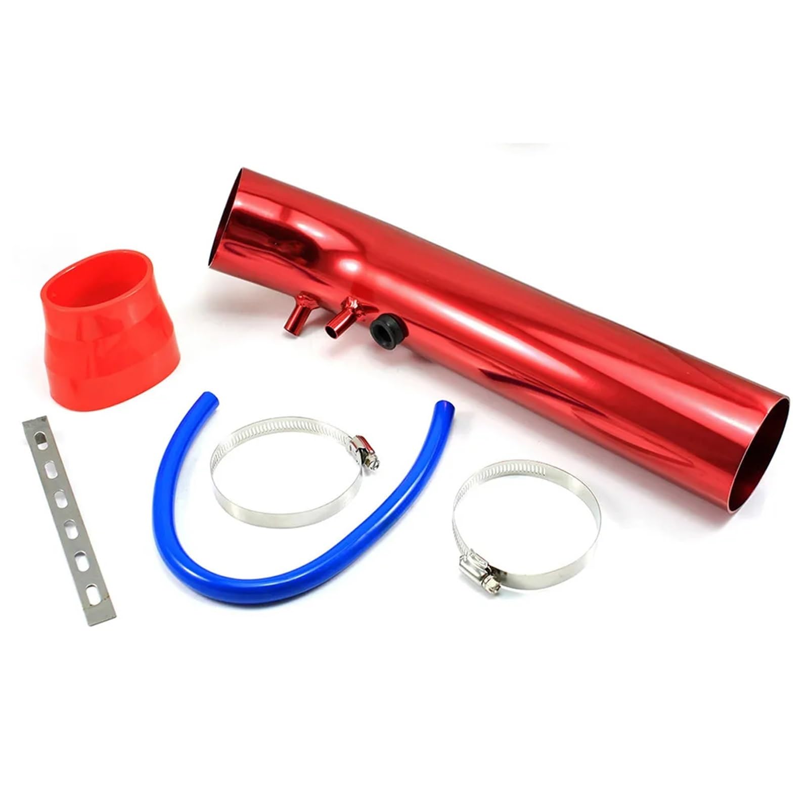 Luftschlauch Lufteinlassschlauch Ansaug-Starter-Kit Kaltlufteinlass Aluminiumrohr 76 Mm 3,0 Zoll Auto-Ansaugkanal Universal-Turbo-Turbinenrohrschlauch Ansaugrohr(Rot) von LONPEXDT