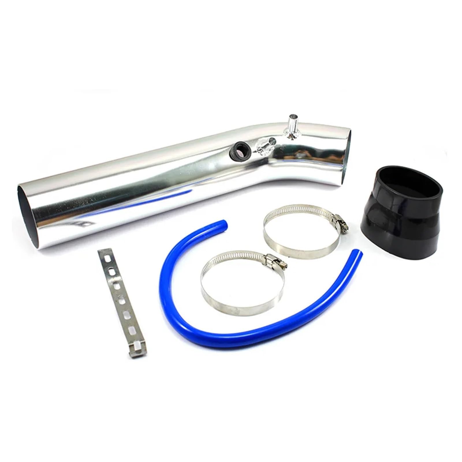 Luftschlauch Lufteinlassschlauch Ansaug-Starter-Kit Kaltlufteinlass Aluminiumrohr 76 Mm 3,0 Zoll Auto-Ansaugkanal Universal-Turbo-Turbinenrohrschlauch Ansaugrohr(Silber) von LONPEXDT