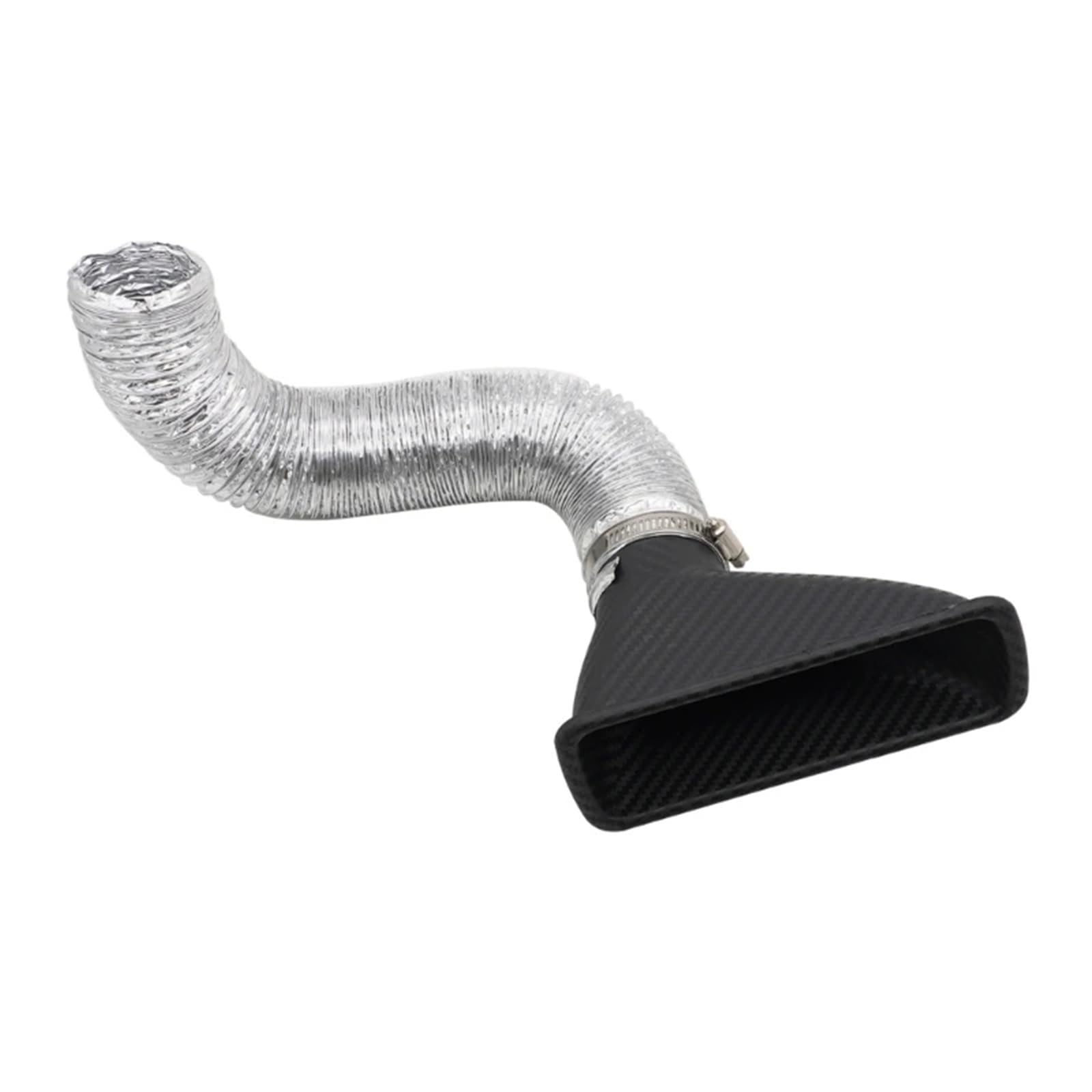 Luftschlauch Lufteinlassschlauch Auto Vorderen Stoßfänger Turbo Air Intake Rohr Trichter Kit Carbon Faser Stil Auto Ersatz Zubehör Ansaugrohr(Square Mouth) von LONPEXDT