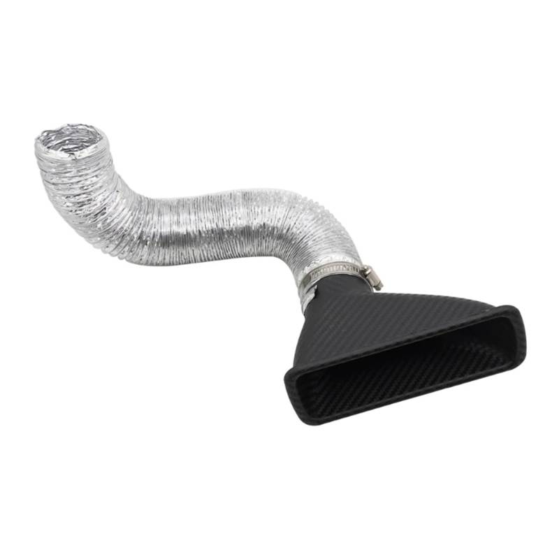 Luftschlauch Lufteinlassschlauch Auto Vorderen Stoßfänger Turbo Air Intake Rohr Trichter Kit Carbon Faser Stil Auto Ersatz Zubehör Ansaugrohr(Square Mouth) von LONPEXDT