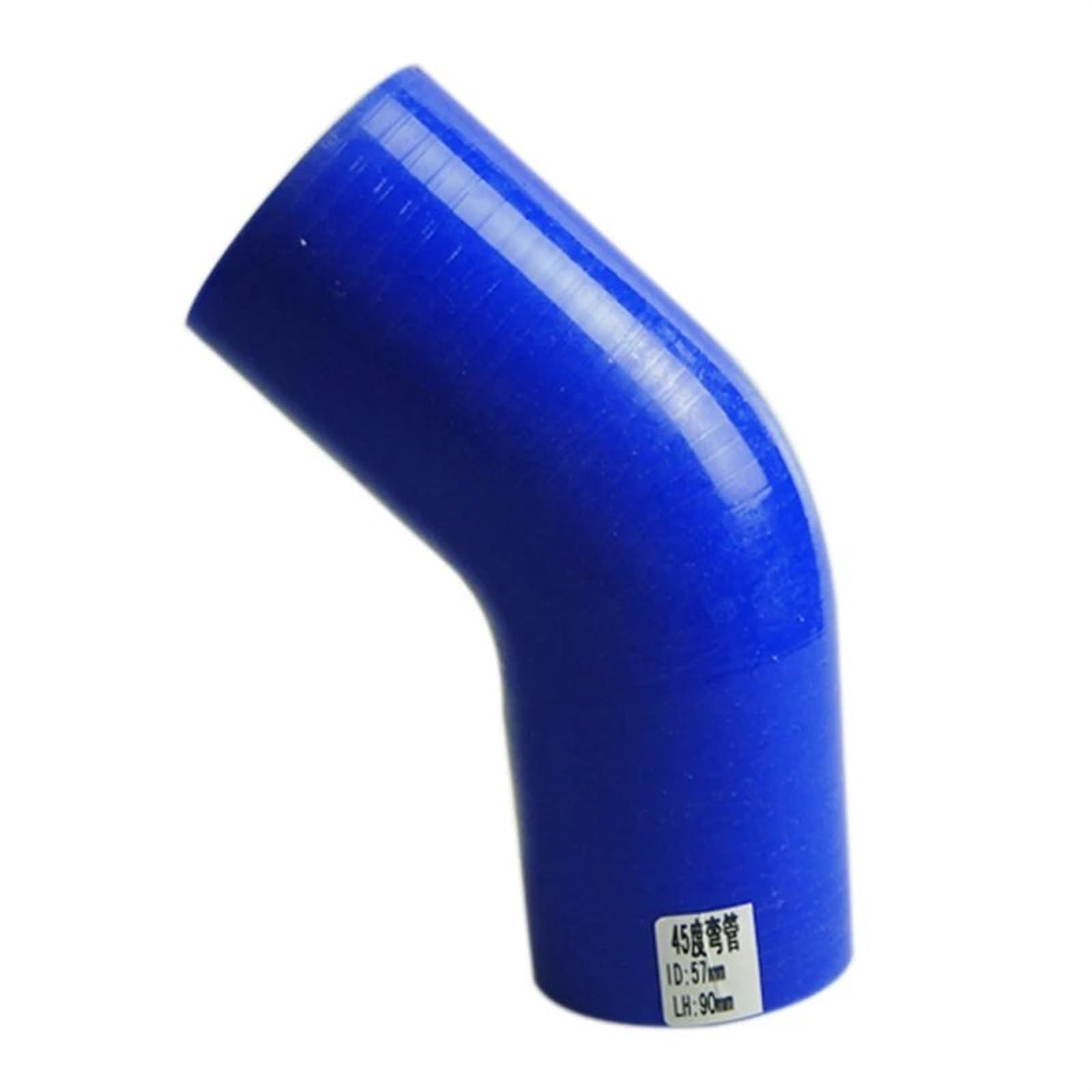 Luftschlauch Lufteinlassschlauch Blauer 2,5-Zoll-45-Grad-Kniestück-Silikonkautschuk-Bogen 51 Mm/57 Mm/63 Mm/70 Mm/76 Mm Silikon-Ladeluftkühler-Kühlmittelschlauch Ansaugrohr(51-70mm 45 Degree) von LONPEXDT