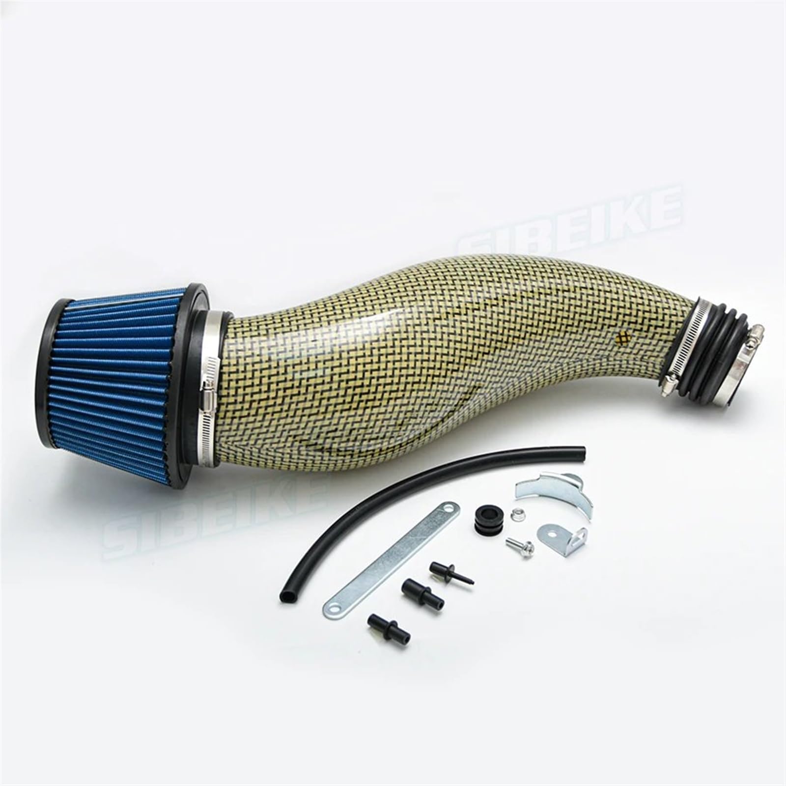Luftschlauch Lufteinlassschlauch Für Civic 1992 1993 1994 1995 1996 1997 1998 1999 2000 EG Carbon Fiber Air Intake Rohr Kit Ansaugrohr(Gelb) von LONPEXDT