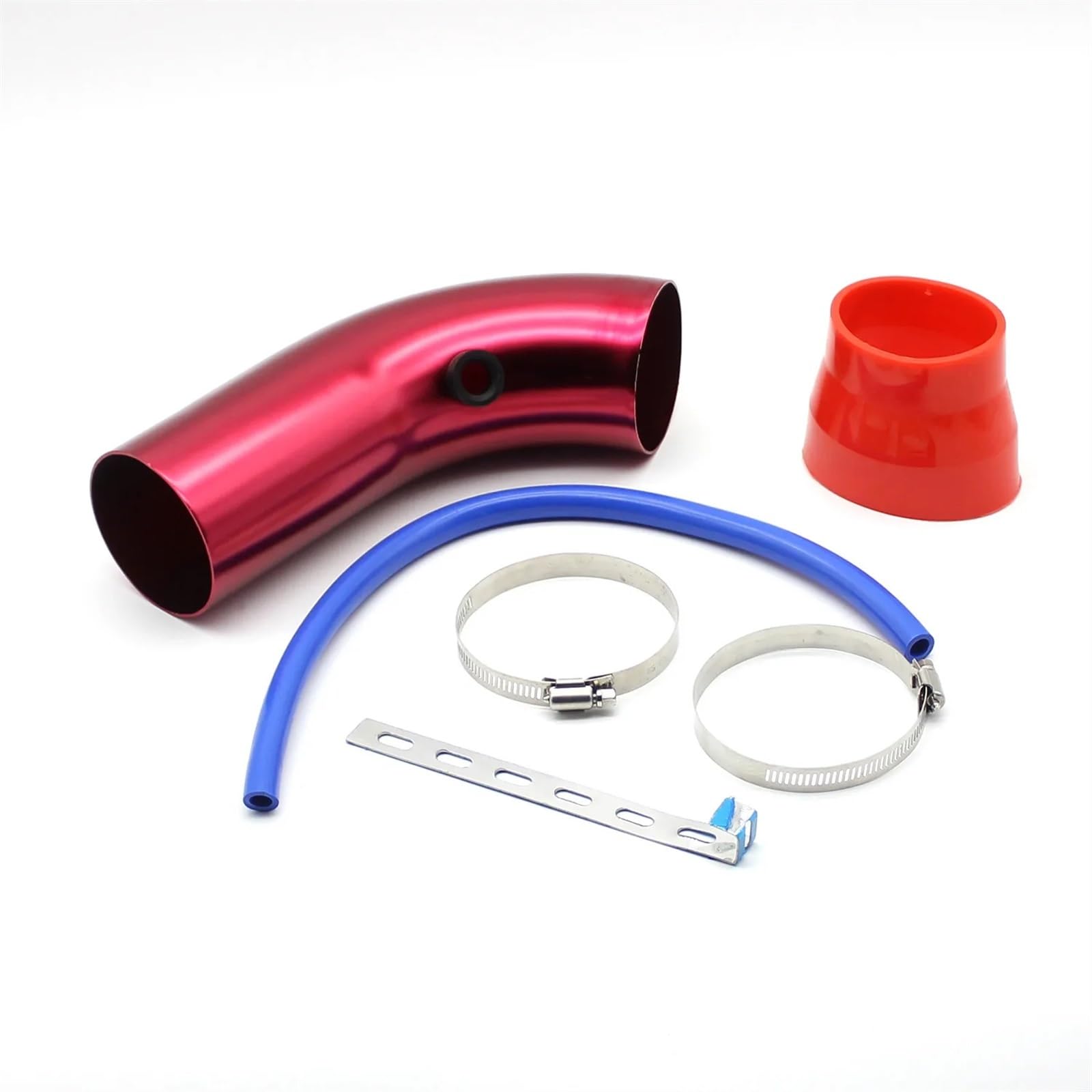 Luftschlauch Lufteinlassschlauch Kaltluftansaugrohr-Kit 3 Zoll 76 Mm Universell Für Auto-Turbinen-Kompressor Motorfilterhaube Turbo Aluminium-Starterschlauchkanal Ansaugrohr(Rot) von LONPEXDT