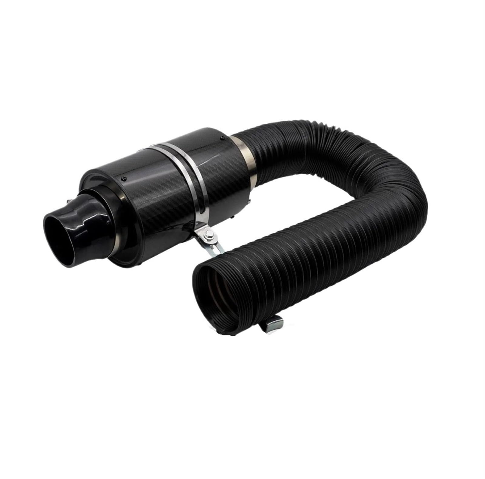 Luftschlauch Lufteinlassschlauch Luftfilter-Kit 76 Mm Auto-Kaltansaugluft Kohlefaserabdeckung Racing Sport Autofilter 3,0 Zoll Rohradapterbox Ansaugrohr von LONPEXDT