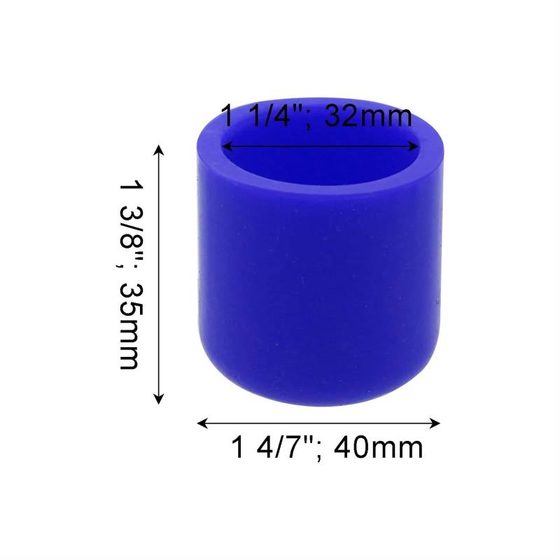 Luftschlauch Lufteinlassschlauch Silikonschlauch Kühlmitteldeckel Vakuumschlauch Klemme Lufteinlass Endstopfen Blau Für Turbo Auto Universal Kühlmittelheizung Wasseranschluss Ansaugrohr(32MM-5PCS-Blue von LONPEXDT