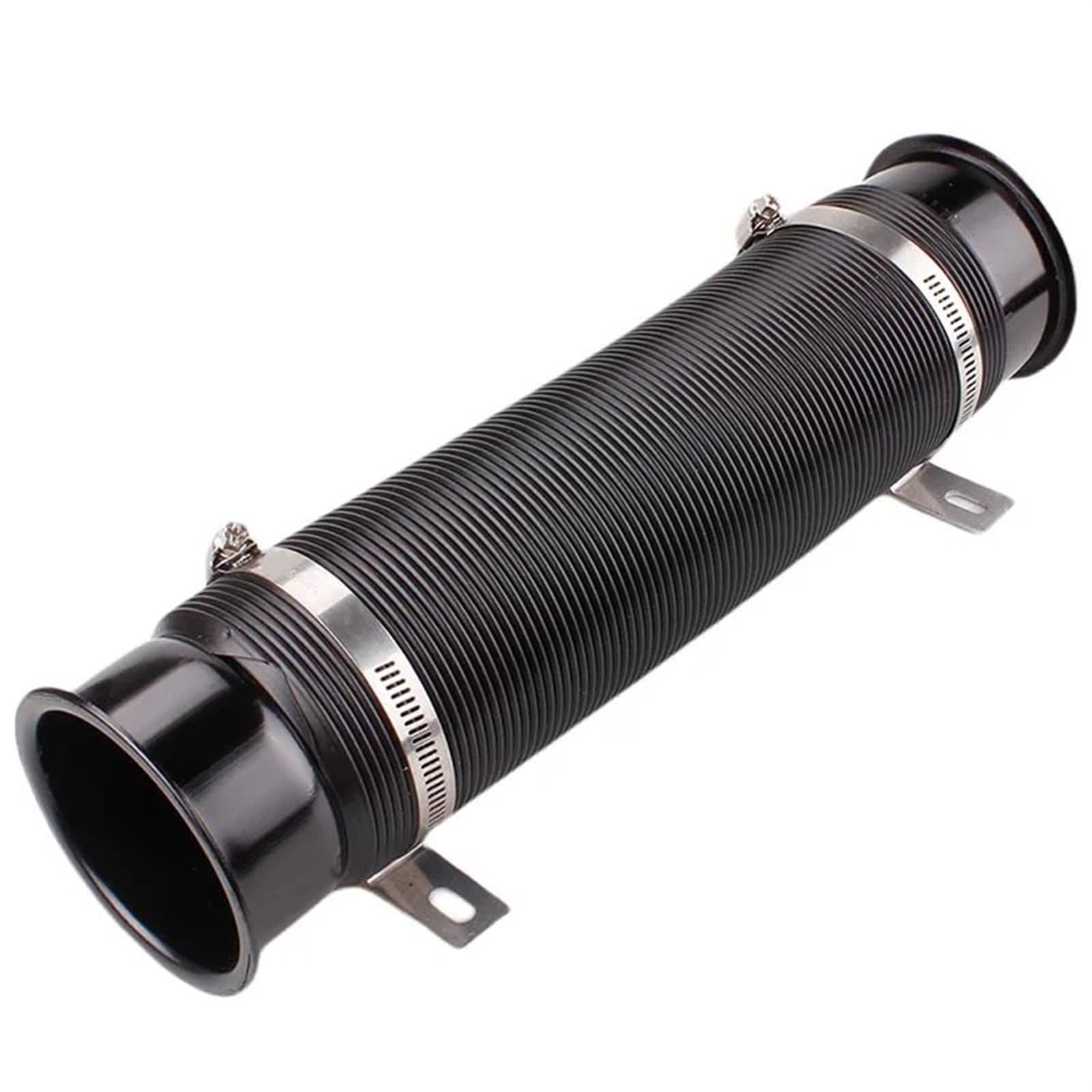 Luftschlauch Lufteinlassschlauch Universal 76mm 3-Zoll Verstellbarer Flexibler Luftkanal Einlass Turbo Einlassschlauch Führungsrohr Auto Modifikation Ansaugrohr(Black Intake Pipe) von LONPEXDT