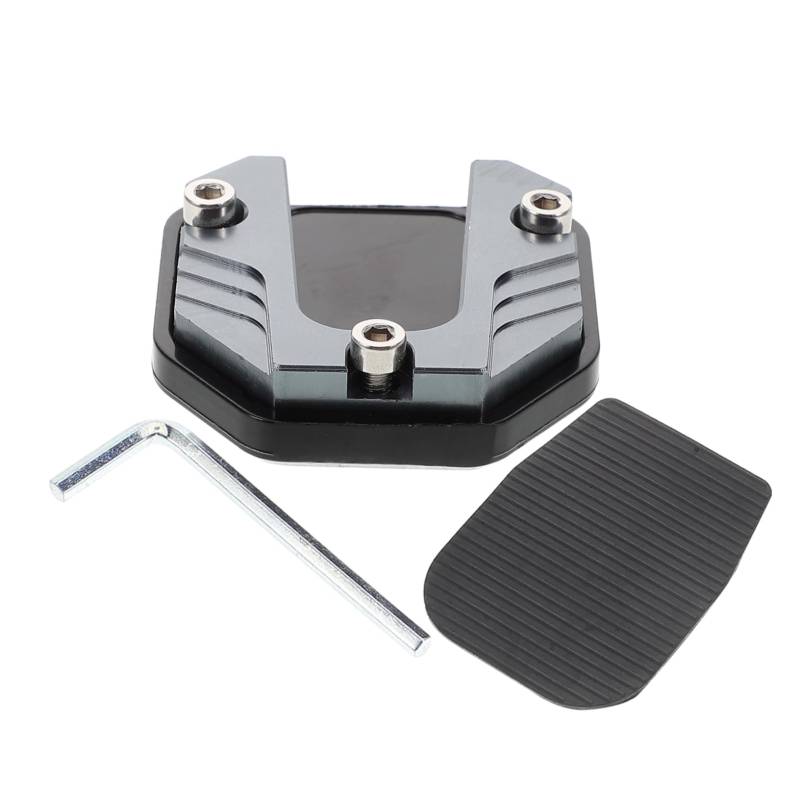 LOORGVEL Anti-schlupf-fußstützenpads Motorrad-fußpolster Motorrad Fußrasten Motorrad-ständerverlängerung Motorrad-ständerplatte Aus Aluminiumlegierung Motorrad Seitenstütze Grey Metall von LOORGVEL